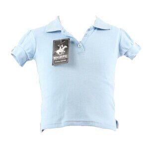 Beverly Hills Polo Club BHPC Sz 4 Girls Blue Cotton Blend Uniform Top